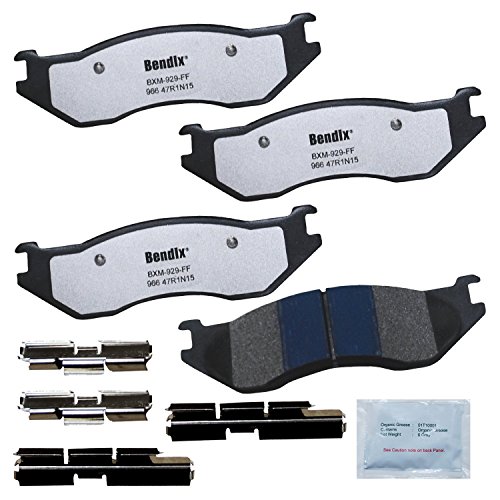 Image of Bendix Fleet Metlok MKD966FM Semi-Metallic Front Brake Pads for Dodge Durango 2006-2003, Ram 1500 2005-2002, Ram 1500 Van 2003