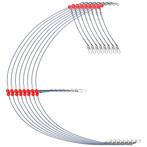 国内最安値 スイベルスナップビーズ 釣りワイヤトレースステンレススチール釣りリーダーワイヤーリグトース 高強度釣りルアー 12個 1 2アーム リギング タックルリーダー ハリス