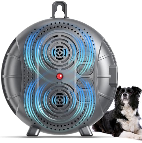 Image of Anti Barking Device for Dogs, Rechargeable Ultrasonic Bark Box with 3 Modes, Dog Bark Deterrent Device Up to 35Ft Range, Dog Barking Silencer for Indoor and Outdoor Use (Brown)