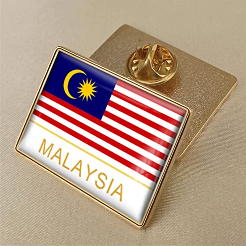 Insigne de broche de drapeau de Malaisie en cristal pour accessoires de sac - 2