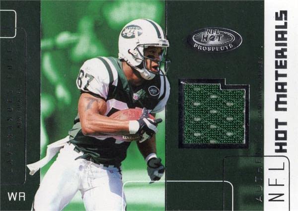 Autograph Warehouse 701737 Laveranues Coles Player Worn Jersey Patch New York Jets 2002 Fleer Hot Prospects No.HMLC Football Card