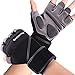 Grebarley Guantes Gimnasio,Gym Guantes Transpirable con Protección Completa de Muñeca y Palma,Entrenamiento Cruzado,Gym Guantes de Entrenamiento para Hombre y Mujer (Negro, XXL)