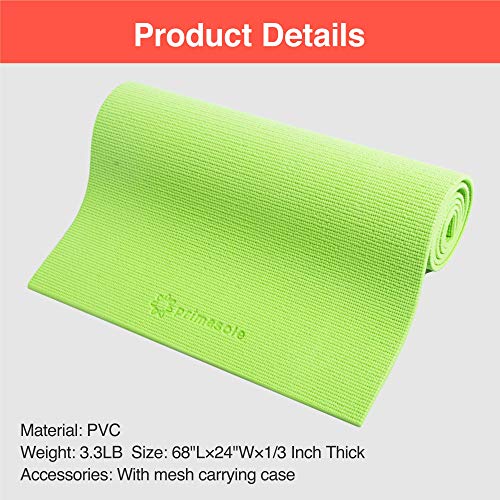 Image of Primasole Yoga Mat with Carry Strap for Yoga Pilates Fitness and Floor Workout at Home and Gym Non-slip 9 colors