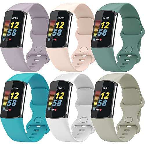 oh Fitbit Charge 5Ή ߉\ \tgVR X|[cprvoh Xgbv Xgoh uXbg Charge 5 ANeBreBgbJ[ fB[X Y, 6pbN2B, Small