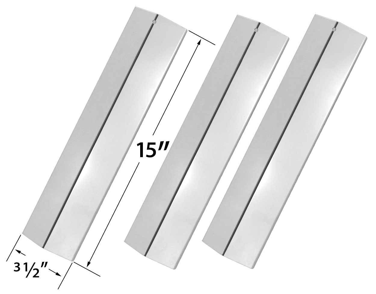 3-pak wymiennych płyt grzewczych ze stali nierdzewnej do modeli grilla gazowego Amana AM26LP, AM27LP, AM30LP-P, AM33LP-P i Surefire SF278LP, SF308LP