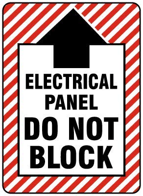 Electrical Panel. Do not Block. Up.Sign Board Water Proof Signature Board (Foam Board)