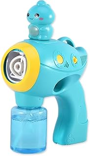 Zhongdawei Bubble Machine, Bubble Blower Cartoon Automatic Bubble Maker Bubble Making Toy with Lights Music Party Favors Summer Toy Bubble Solutions Outdoor Activity Birthday Gift for Kids