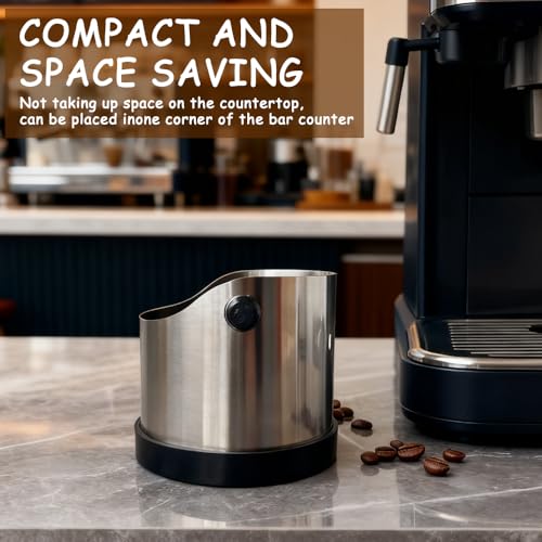 Weciau Espresso Knock Box - 700ML Stainless Steel Coffee Bin with Removable Knock Bar and Anti-Slip Base, Essential Coffee Machine Accessory - Image 6