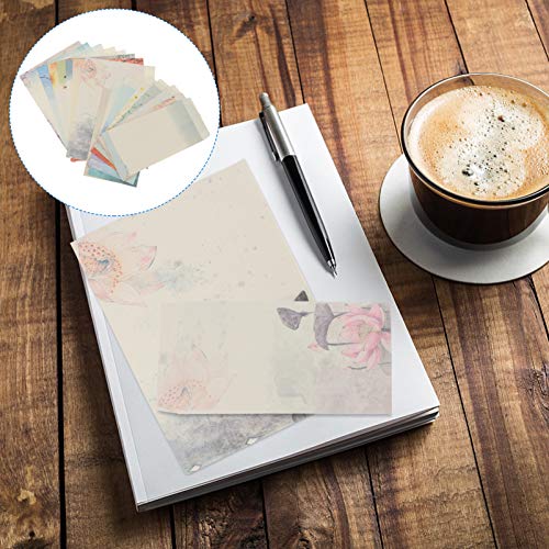 STOBOK 10 Sets Kit de Papel Carta Escrita de Papel Com Envelope Estilo Chinês Pintura A Tinta De Cor