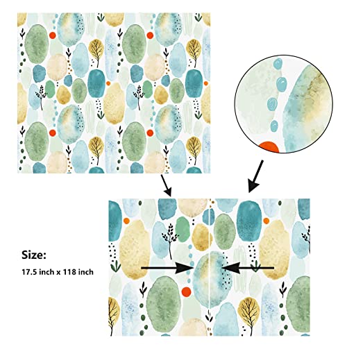 Wallderful Blue Abstract Self Adhesive Wallpaper Vintage Vinyl Peel And Stick Cabinet Covering Contact Paper Temporary Removable Roommates Peel And Stick Wallpaper Bathroom Kitchen Counter Top Paper #TOP6