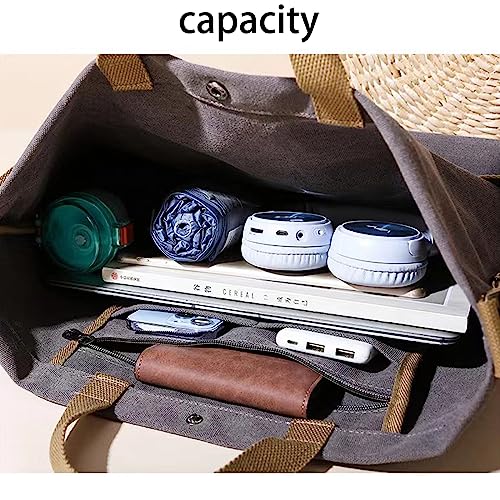 Bolso Tote grande de lienzo para mujer miniatura 5