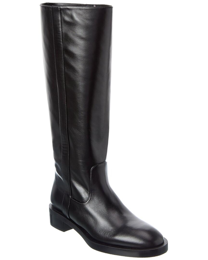 Stuart Weitzman Lenora Leather Knee-High Boot 7 5 Black