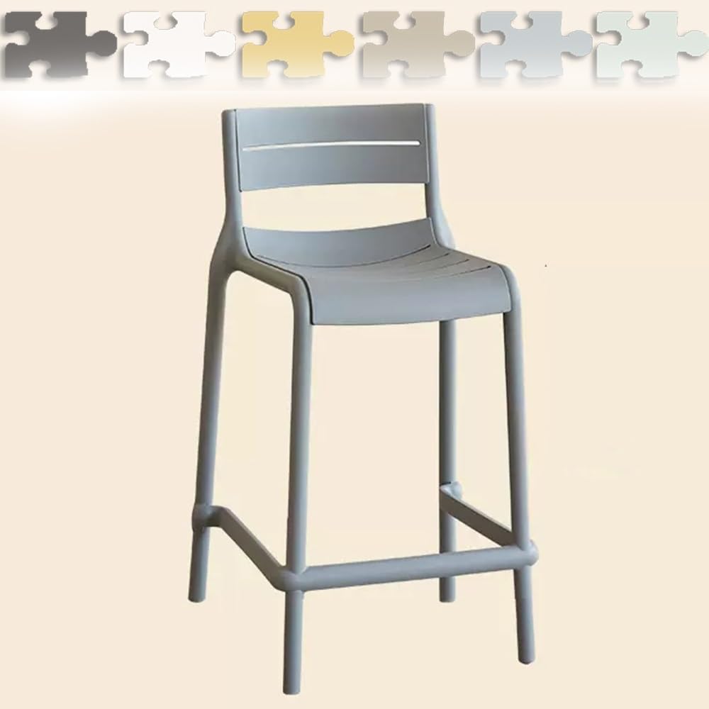 Tabourets d'îlot de cuisine avec dossier et chaise de bar plastique