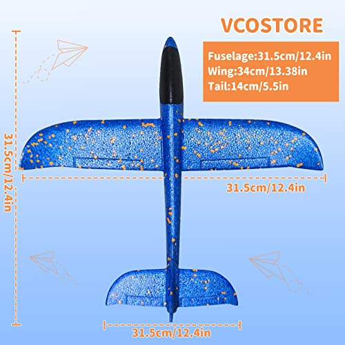 image for VCOSTORE 2pcs Throwing Foam Glider Airplane,EEP Manual Inertia Airplan