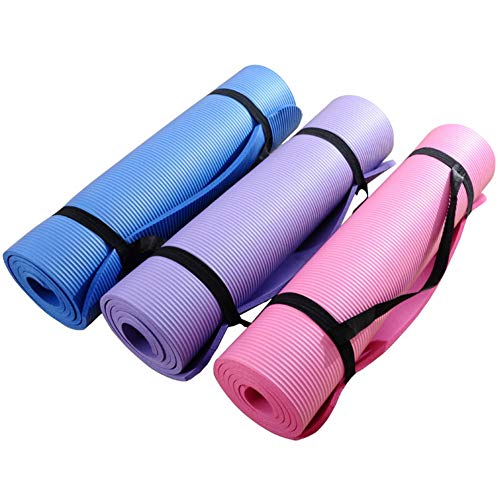 Tapis de yoga élargi 10mm à amorti haute densité contre les douleurs