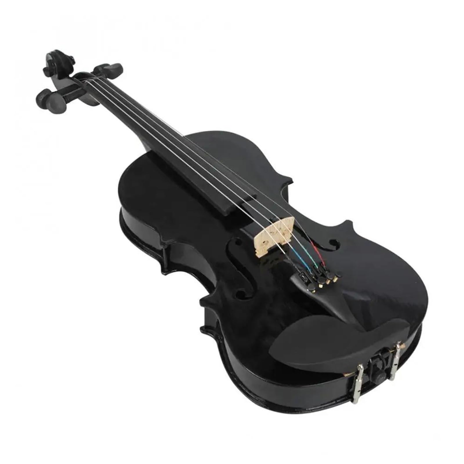 Kit Di Violino Professionale Violino 4/4 Violino Acustico Nero A Grandezza Naturale Con Custodia E Archetto Per Strumenti A Corda Per Principianti