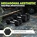 Hex Dumbbell Rubber Encased Strength Training Dumbbells, Hand Weight For Workout & Exercise/Pair of 7.5LB