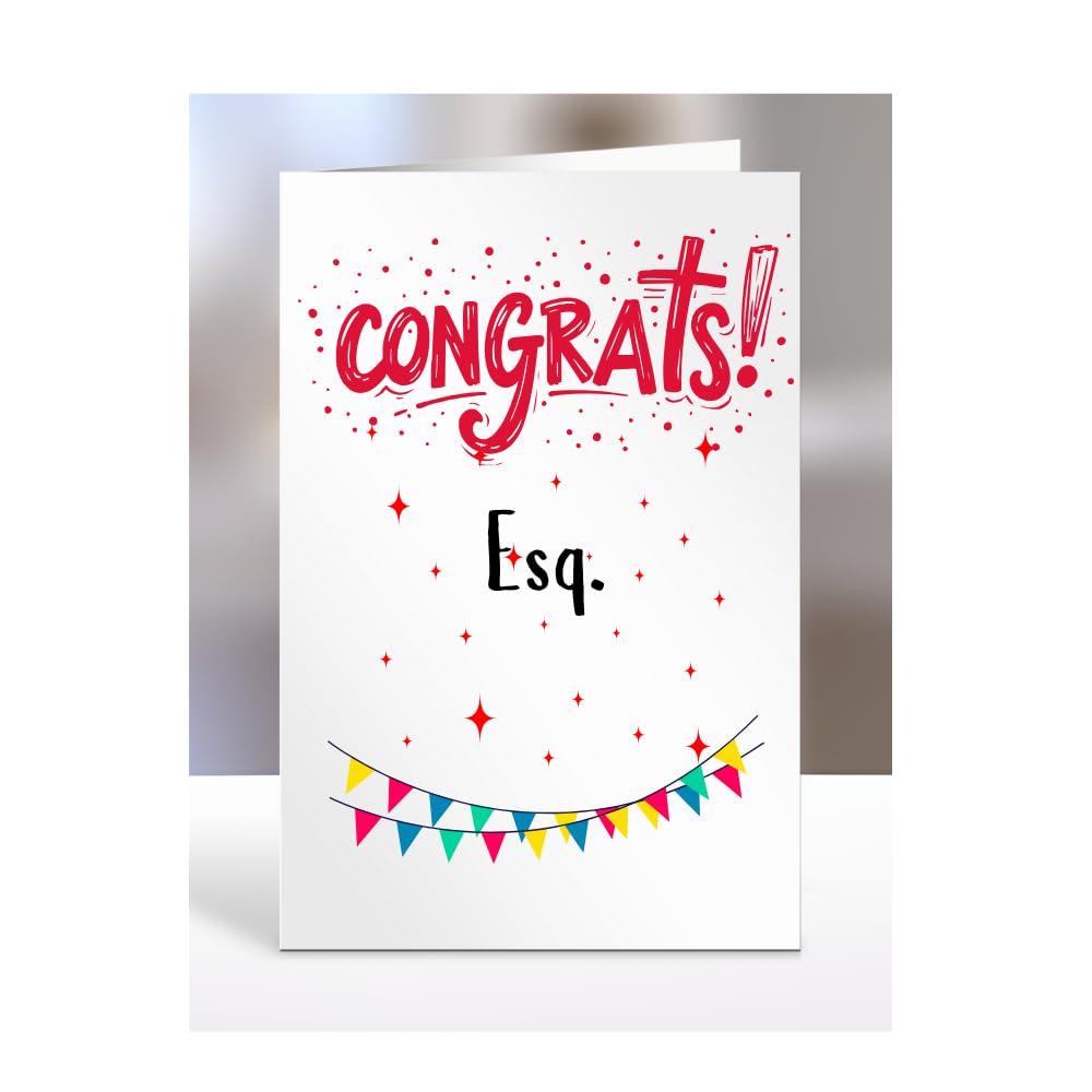 Congrats Esq. Card, gifts for men, women, him, her, happy, presents, cards, female, male, congratulations, well done, on your, Esquire, A5-313_36