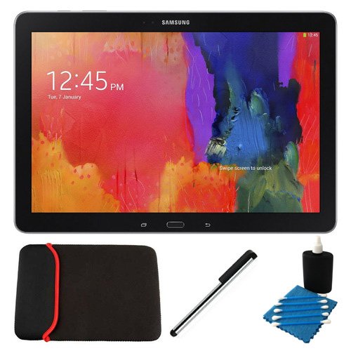 SAMSUNG Galaxy Note Pro 12.2" Black 64GB Tablet SM-P9000ZKFXAR and Case Bundle - Includes Tablet, 13" Tablet Sleeve, Universal Touch Screen Stylus Pen, and Cleaning kit