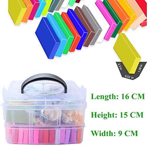 Polymer Clay,Polymer Clay Starter Kit 50 Colors Oven Bake Modeling Clay Moderately Firm Nontoxic DIY Soft Craft Clay Set with Sculpting Tools and Accessories for Kids, Artists. 6 51m2TCBcV4L. AC