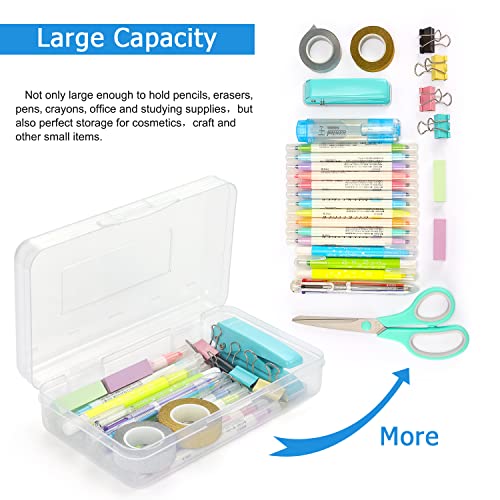 Image of Tamaki 1 Pack Plastic Pencil Box Large Capacity, Clear