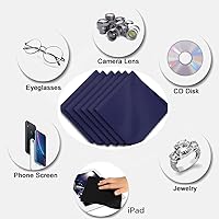 Vista 5 de Paños de limpieza de microfibra extra grandes (12 x 12 pulgadas) para lentes o lentes, teléfono, pantalla de computadora, lente de cámara, limpiador