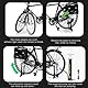 Kikuo DIY Retro Fahrrad Modell Spielzeug 2 Sets, 51 Pcs DIY Fahrraddekoration Modell mit Inflator & Aktentasche, 1:10 Miniatur Bicycle Model Scale Legierung für Kinder Home Office Geschenke Dekor