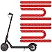 ALUYF Adesivi Riflettenti Ruota Anteriore e Posteriore Guscio Protettivo Adesivo Riflettente per Xiaomi Mijia M365 Adesivi per Ruote Scooter ricambi 2 Pezzi （Rosso）