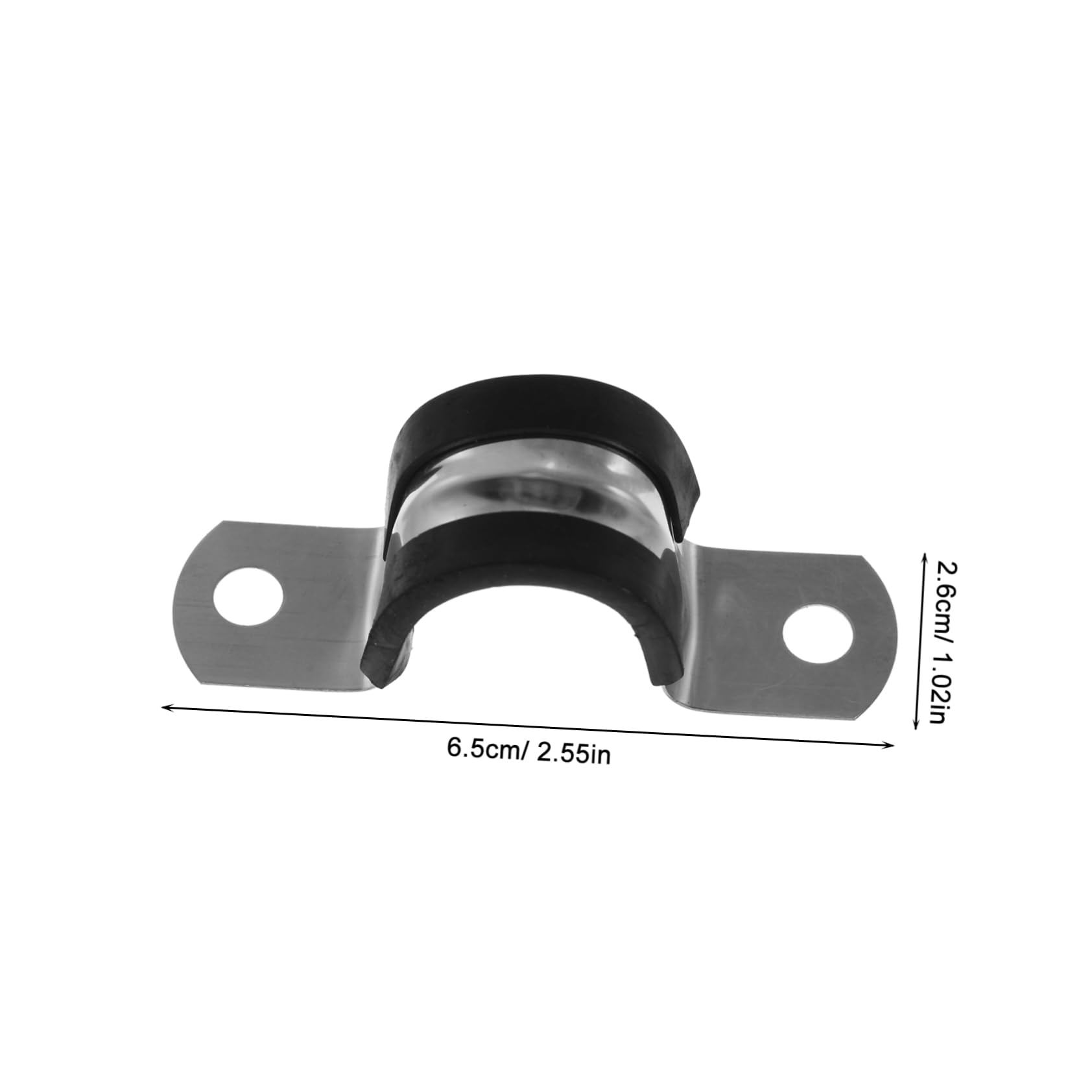 Cabilock 20 Pack Stainless Steel U-clips Industrial Grade Wire Clamps Insulation Wire Fasteners Small Hose Clamps