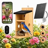Smart Bird House with Camera - Solar Powered AI Bird Feeder with 4MP Color Night Vision, AI Species Recognition & IP66 Waterproof, Ideal Gift for Bird Lovers