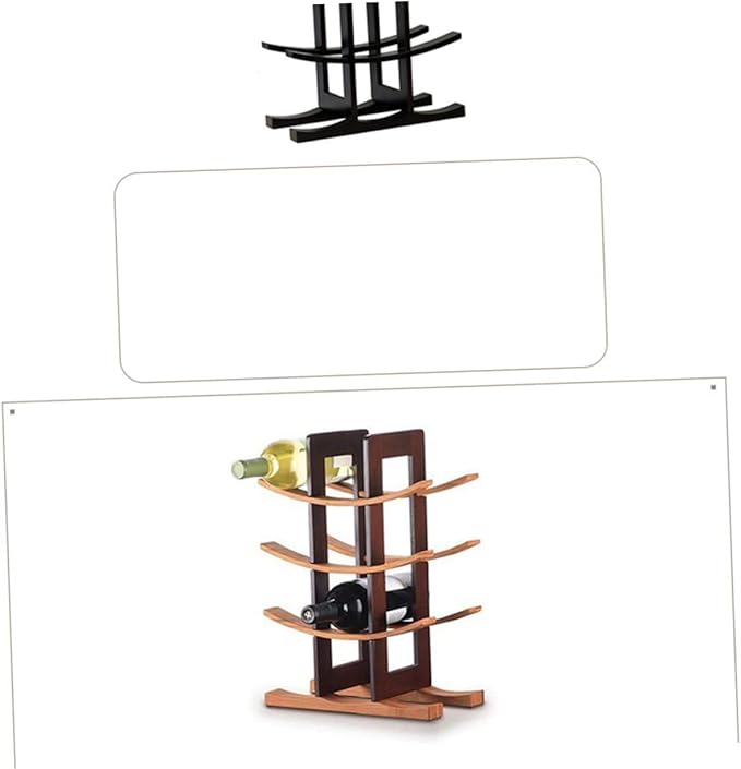 Soporte para Botellas de Vino PRETYZOOM, Madera Elegante, para Mesa miniatura 9