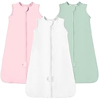Vista 13 de TotAha - Saco de dormir ligero, 3 unidades, transpirable, manta suave para bebés de 6 a 12 meses, con cierre de 2 vías, saco de dormir con TOG de 0.5