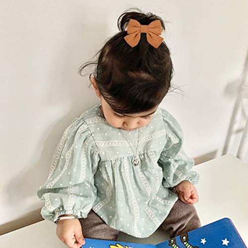 Jollybows 40Pcs 2.8" Baby Girls Hair Bows Alligator Clips Woolen Hair Barrettes Hair Accessories For Little Girls Toddlers Teens Kids (1- Light Multi-Colored) #TOP3