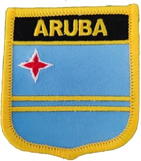 1 PCS(2.76x2.36 inch) Aruba Flag Patches Iron On or Sew On Embroidered Tactical Military National Aruba Patch