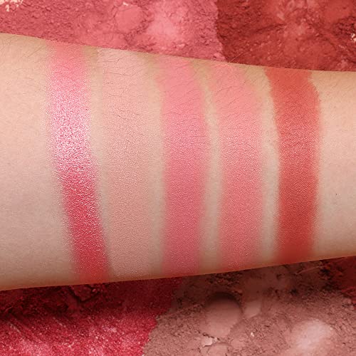 Mysense 5 Colors Face Blush Palette,Makeup Bright Shimmer Matte Powder Minerals Palettes Blusher,Face Contour and Highlight Natural Blush - Image 4