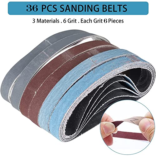 36Pcs 1/2" X 12" Knife Sharpening Sanding Belts,Knife Sharpening Belt Kit For Official Work Sharp Knife & Tool Sharpener (Wskts & Wskts-Kt/Mk.1 & Mk.2)80/120/240/400/1000/2500 Grits #TOP5
