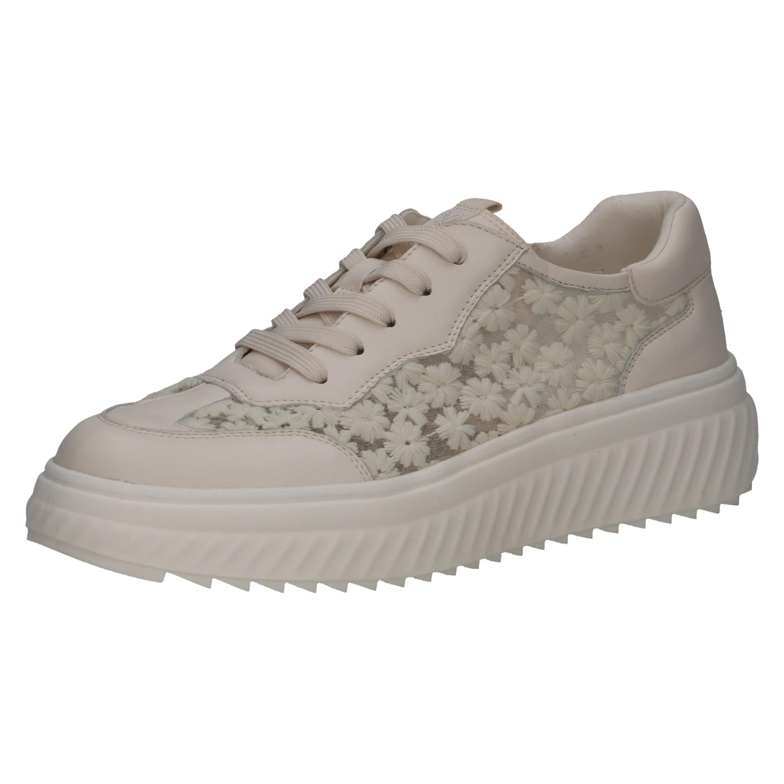 CAPRICE women's flat sneakers, Yellow (VANILLA COMB), 8 UK