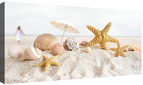canvashop Quadro Mare Cm 120X60 conchiglie Stella Marina Quadri Moderni Soggiorno Stampe Su Tela Canvas