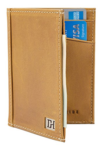 DH DAPPER · HIDE Mens Wallets - Men's Leather Bifold Wallet - Leather Card Holder - Thin Slim Leather Wallets for Men