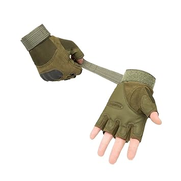 Cycling, Riding, Mountain Bike, Half Finger Anti-Slip Gloves for Men & Women
