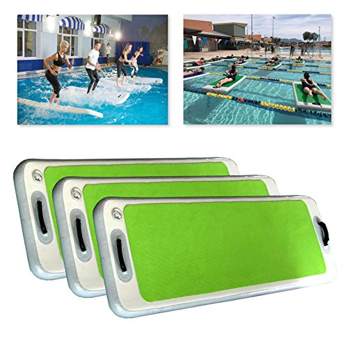 Inflatable Floating Yoga Mat Air Tumbling Tracks Non-Slip Pads for Gymnastics SUP Paddle Board for Water Yoga with
