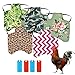 Paquet de 25 anneaux de cuisse de selle de poulet, 5 sangles de gilet de poule, tablier de protection de volaille avec sangles élastiques avec 20 anneaux de cuisse de poulet