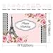 Mocsicka Happy Birthday Backdrop Paris Eiffel Tower Background Pink Flower Backdrops Black White Stripes Border Banner 7×5ft Vinyl Girl Birthday Party Photography Background