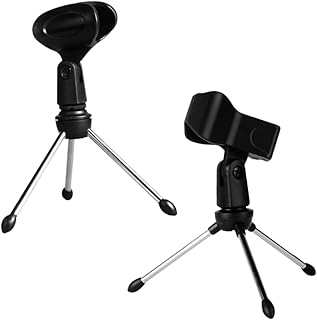 VICASKY Suporte De Microfone 2 Pçs Tripé De Desktop Tripé De Mesa Tripé De Microfone De Mesa Pequeno De Mesa Tripé De Mesa Universal De Plástico Suporte De Boom De Microfone