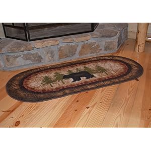 Cozy Cabin CC5276 Birch Bear Non Skid Rug 20"x44" Wedge Brown Cozy Cabin CC5276 Birch Bear Non Skid Rug 20×44 Wedge Brown