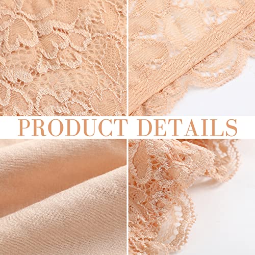 Geyoga 6 Pieces Floral Lace Bralette Bandeau Bra for Women Girl Seamless Strapless Stretchy Tube Top4