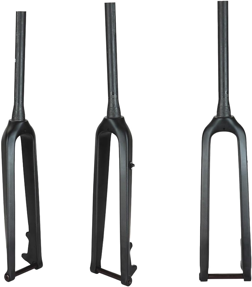 26/275/29'' Mountain Bike Full Carbon Rigid Fork Thru Axle Disc Brake Front Fork 28.6mm Threadless Straight/Tapered Tube Hard Forks