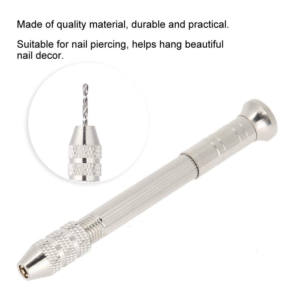 Piercing Ongles Nail Art, Outil Manuel de Perforation pour Nail art,Nail DIY Punch Manucure Accessory