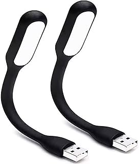 Soseelnee Mini Flexible Light, Portable USB Led Reading Night Lamp for PC Laptop Computer Notebook Power Bank - 2 Pack (Bl Price In India