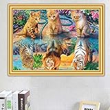 ❥【DIAMANTS SUPER SPARKLING】: La surface du diamant comporte 26 sections, qui semblent plus colorées, plus lumineuses et brillantes. La peinture est plus vive et brillante à la lumière sans jamais se décolorer. La peinture au diamant complète peut être conservée au moins plus de 20 ans.